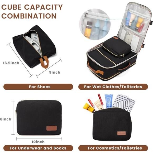 40L Large Travel Backpack for Women Men, 17 Inch Carry on Backpack for Traveling - Picture 6 of 7